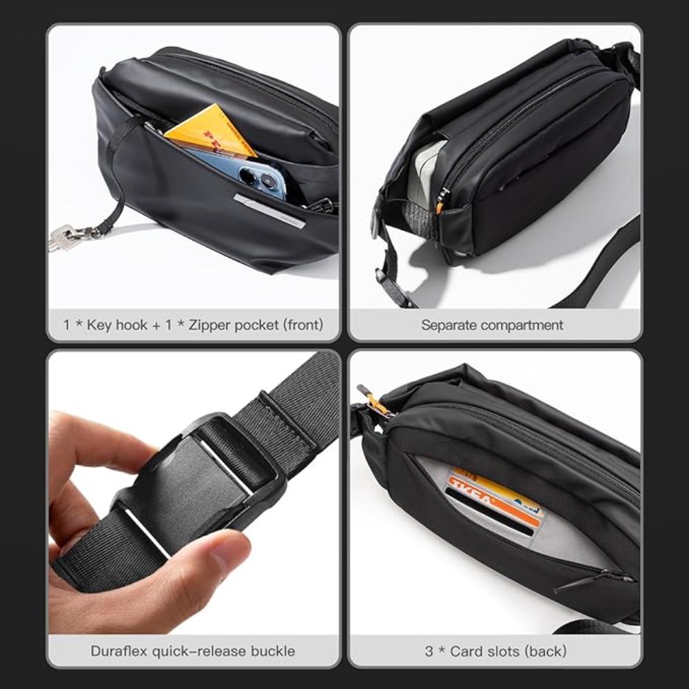 Crossbody Bag for Men - Black: image 8