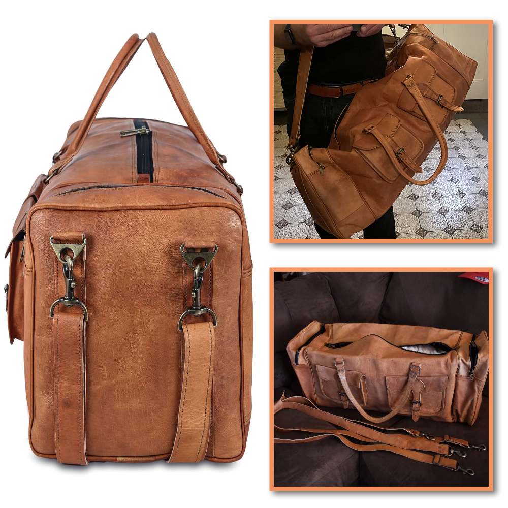 Leather Duffle Bag: image 4